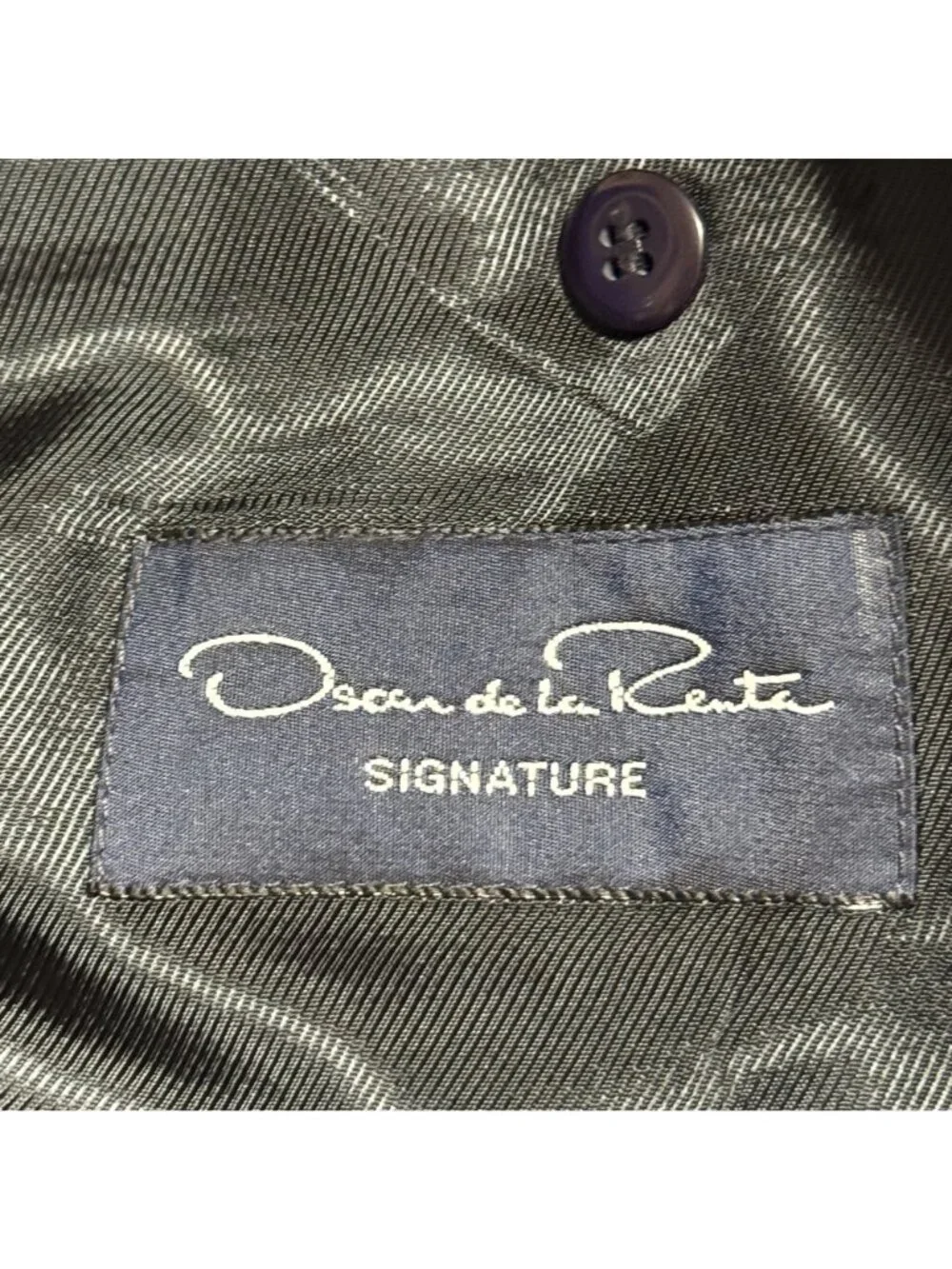 Oscar de la Renta Signature Men’s 44R Glen Plaid Wool Blazer Sport Coat